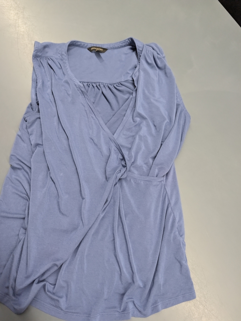 Banana Republic Light Periwinkle Faux-Wrap Sleeveless Camisole